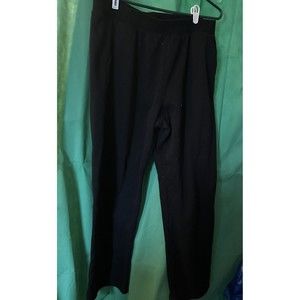 Womens Time & Tru Straight Leg Relaxed Pants Black XL